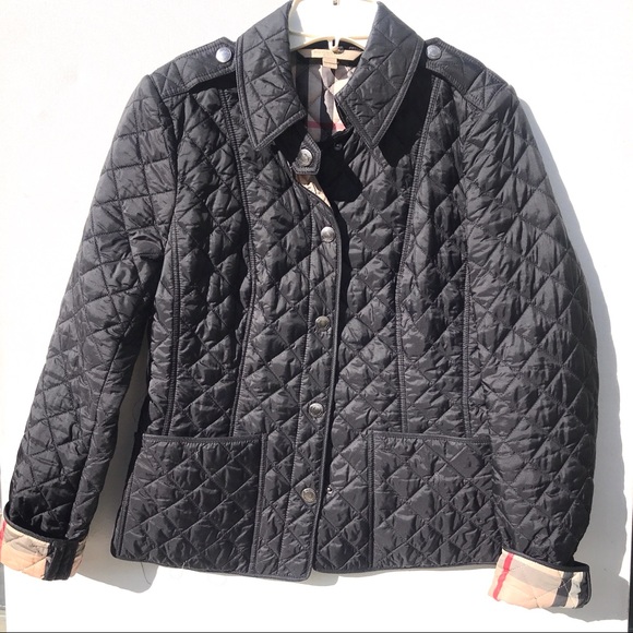 Burberry Brit quilt black jacket small authentic